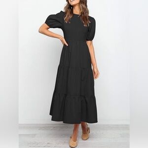Petal & Pup Puff Sleeve Maxi Dress